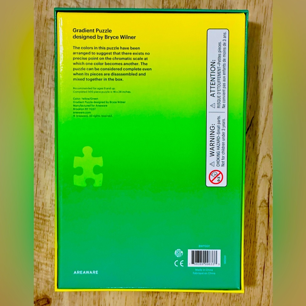 Designer Gradient Yellow/Green 500pc Puzzle Age 9+